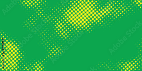 Modern green halftone dots background, yellow to lime gradient pattern, smooth color transition, Geometric vector design