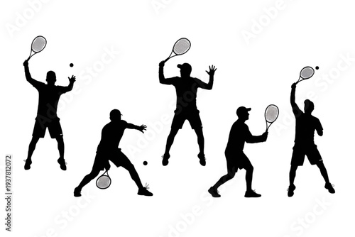 tennis player silhouette