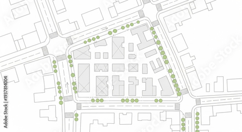 Architectural Blueprint of Building Design.