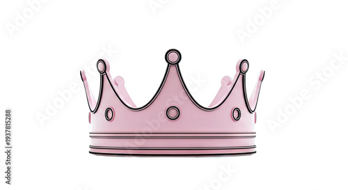Pink Crown with Black Trim