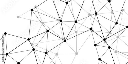 Vector intricate abstract of interconnected nodes and lines, complex networks and data pathways. A visual representation of connectivity and digital intricacy.