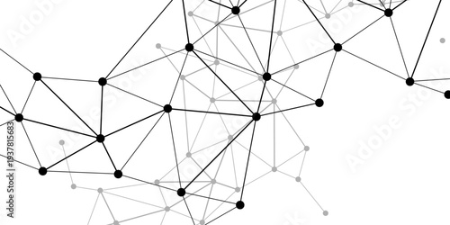 Vector interconnected network graphic representing the concepts of technology, connectivity, and communication. the complexity of modern data exchange and its critical importance.