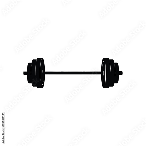 dumbbell on white background