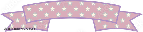 Ribbon Frame -2- Star - pink.