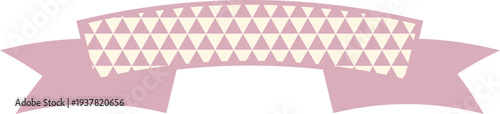 Ribbon Frame -2- Triangle - pink