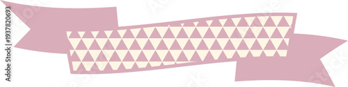 Ribbon Frame -1- Triangle - pink