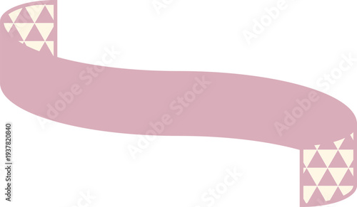 Ribbon Frame -3- Triangle - pink