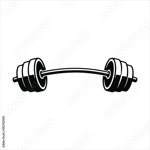 dumbbell on white background
