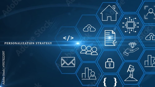 Personalization strategy, marketing concept. Increase engagement, drive sales. Collecting data, analyzing, creating experiences for each customer..4k