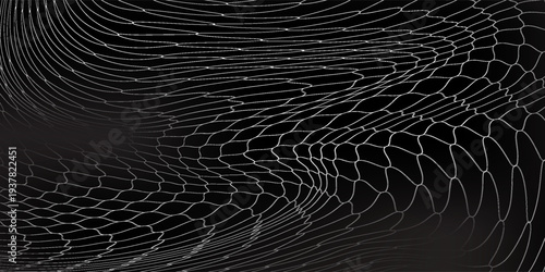 Curved net pattern. Seamless design for sportswear or equipment like soccer goals, volleyball nets, basketball hoops, hockey nets, and athletic gear. Vector net dynamic eps 10