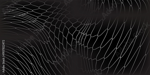 Curved net pattern. Seamless design for sportswear or equipment like soccer goals, volleyball nets, basketball hoops, hockey nets, and athletic gear. Vector net dynamic eps 10