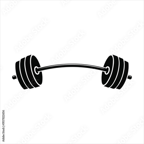 dumbbell on white background