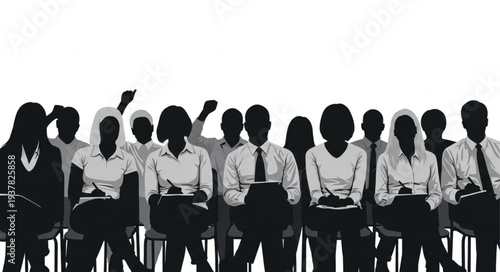 Business People Sitting in Meeting.