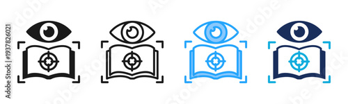 Focus Learning icon set multiple style collection