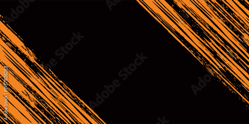 orange black brush Car sticker wrap pattern banner abstract sporty lines black orange color combination grunge brush modern pattern racing motorsport design.vector illustration. eps 10