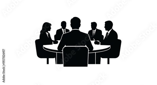 Business Meeting with People Sitting.