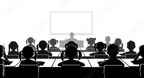 Business Meeting with Presentation Board.