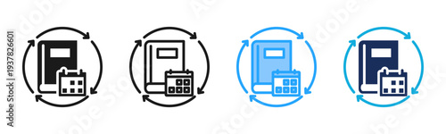 Study Consistency icon set multiple style collection