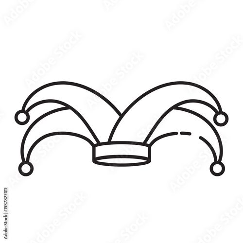 Jester Hat Outline Icon