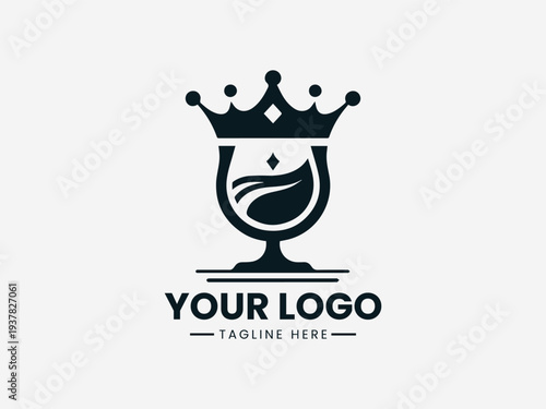 Luxury Cocktail Stellar Drink Bar black vector logo illustration white background