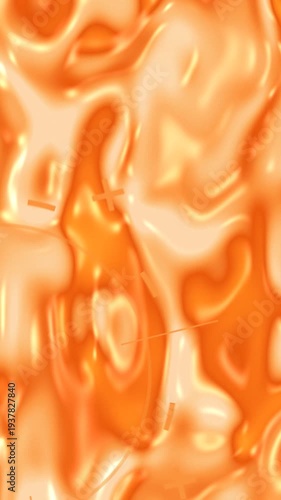 Abstract Orange Fluid Art Texture Background Artistic Design.
