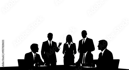 Business Professionals in Formal Meeting.