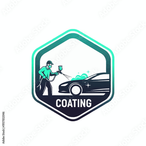 Septic Service Truck Emblem Emblematic Logo Design Illustration