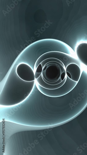 Abstract Light Tunnel - A Mesmerizing Journey Through Glowing Curves.