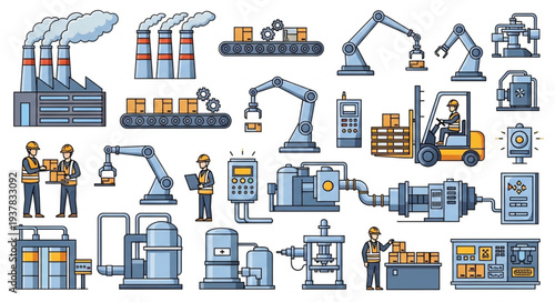 Industrial Factory and Manufacturing Equipment Collection.