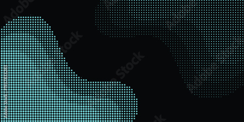 Abstract Cyan Halftone Dot Gradient Background Futuristic Tech Texture