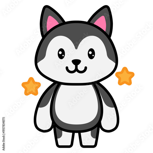 Cute Husky Illustration