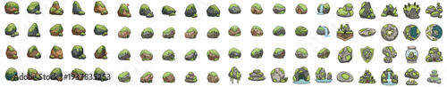 Collection of Game Rocks Assets