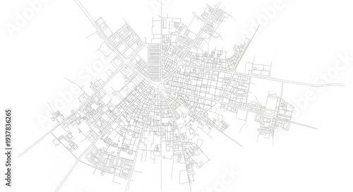 City Map Illustration Design Element.