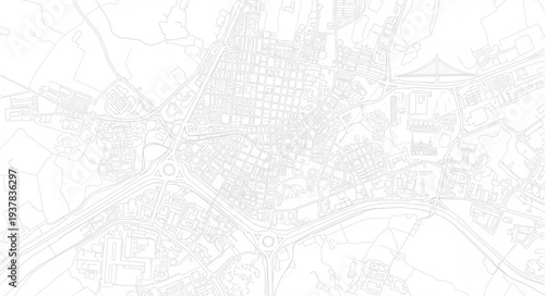 City Map Illustration Design Element.