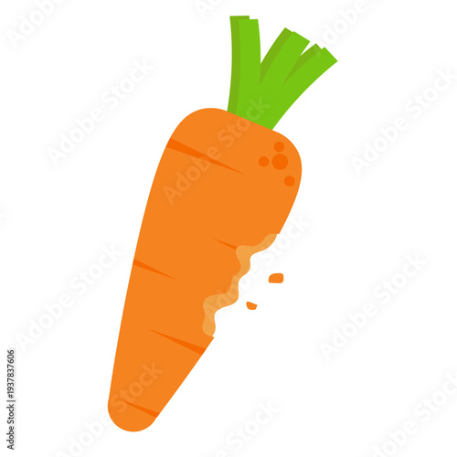 Bitten Carrot Illustration