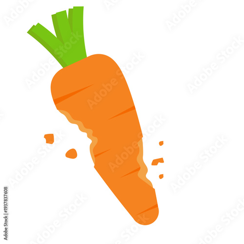 Bitten Carrot Illustration