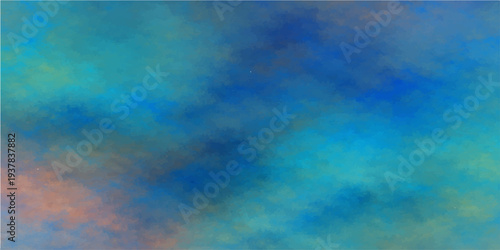 Abstract a dreamscape of vibrant blues and turquoise hues, with subtle hints of peach, creates a captivating and ethereal background. It evokes a sense of tranquility. 