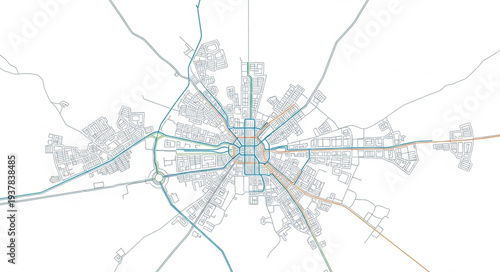 City Map Navigation Route Planning.