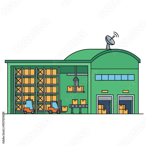 Factory Buildings Collection Exterior Manufacturing, Gas Station and Oil Refinery Engineering Chemical Industry Flat Vector Illustration Set