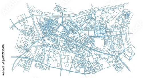 City Map Navigation Illustration Design.