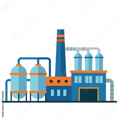 Factory Building Illustration