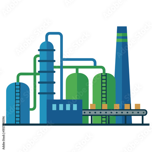 Factory Building Illustration