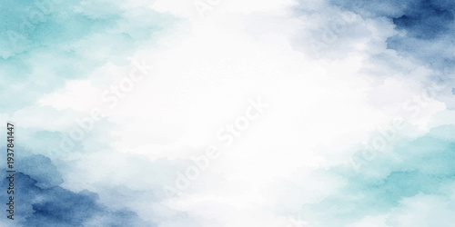 Abstract an ethereal watercolor wash of calming blues and greens, creating a serene and minimalist backdrop, evoking a sense of tranquility and space.