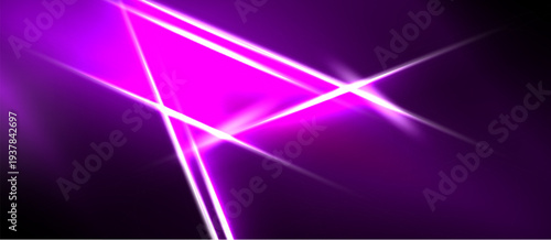 Bright purple lines intersect, creating dynamic light effects against dark background. Abstract energy radiates, forming striking visual pattern.
