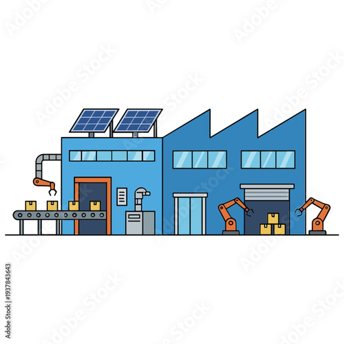 Factory Buildings Collection Exterior Manufacturing, Gas Station and Oil Refinery Engineering Chemical Industry Flat Vector Illustration Set