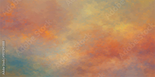 Abstract a sky of warm hues during the sunrise or sunset hours, the scene is adorned with soft clouds, creating a calm and evocative moment.