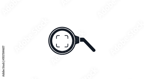 Tableau sur toile Magnifying glass with camera view.