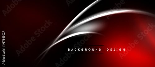 Abstract red, black design. Smooth curves create dynamic visual effect. Minimalist style, modern aesthetic. Text reads background design.