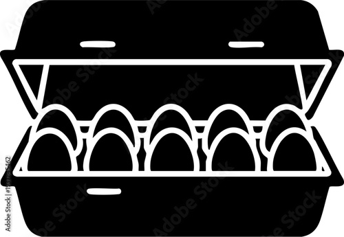 Egg box package silhouette