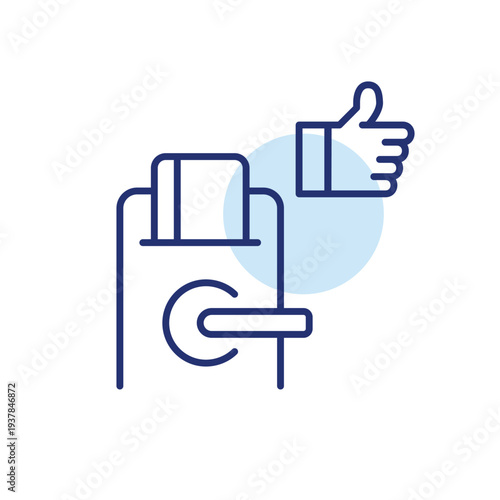 Digital lock and like. Security approval, lock satisfaction. Pixel perfect, editable stroke vector icon